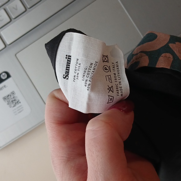 Xs 34 Samuji cotton silk button back top - Picture 6 of 6